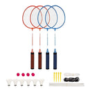 KESIKA BADMINTON RACKETS 4 PACK RACQUETS GAME - BLUE/ORANGE/WHITE/BLACK - Like New