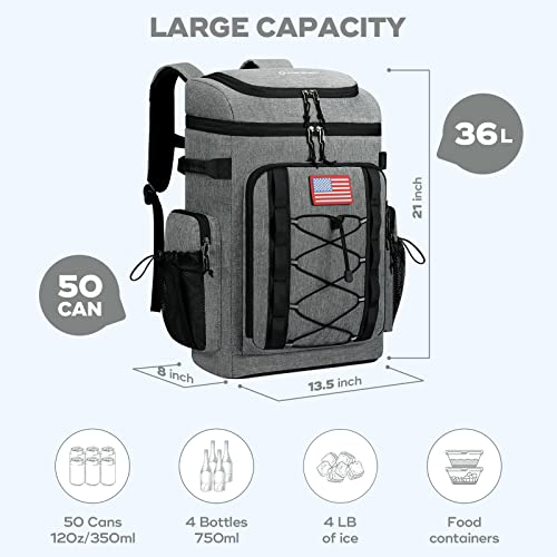 MAELSTROM 50 CAN COOLER BACKPACK JJ03-MSCBP02-50CGY-GRAY - Like New