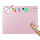 Silicone Painting Mat, Silicone Craft with Cup and Paint Holder, 20"x16" (Pink) - Brand New