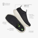 OOFOS OOmy Zen Recovery Shoe Women's Chalk Black Size 9 - Like New