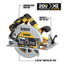 DEWALT 7-1/4" Cordless Circular Saw Brushless Motor Bare Tool DCS570B - YELLOW - Like New