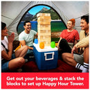 Spin Master Games, Happy Hour Tower, Giant Jumbling Wooden Blocks College Game - Brand New