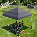 Vinabilia 10x10 Pop Up Canopy Tent with One-Push Center Lock - Gray - Brand New