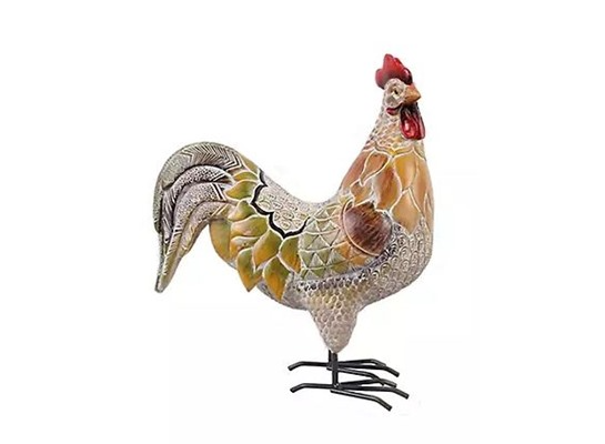 Santa's Workshop 10" Resin Grand Rooster - Brand New