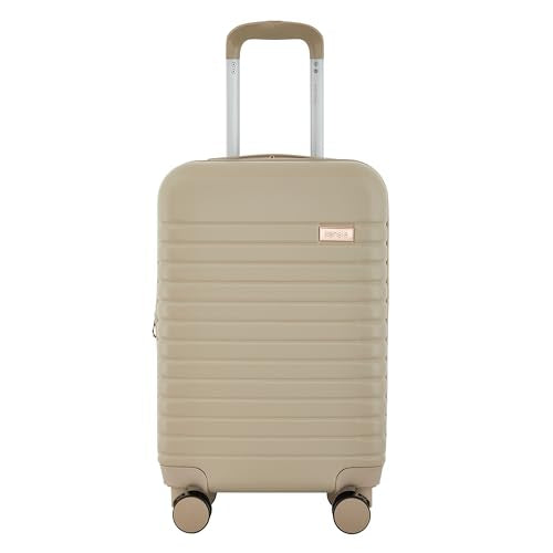 KENSIE GRACEFUL HARDSIDE CARRY-ON LUGGAGE 22-INCH LIGHT TAUPE KN-91220-X2-900 - Brand New