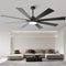 VACZON 72 IN. INDOOR INTEGRATED LED MATTE BLACK 6-SPEED CEILING FAN VZA01A115BK - Like New