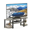 FURRINO TURN-S-TUBE TV STAND WIDE ENTERTAINMENT CENTER TV CONSOLE - OAK/GRAY - Like New