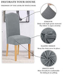 TIANSHU Chair Covers Dining Room Set of 6 Home Decor (6 Pack, Light Gray) - Brand New