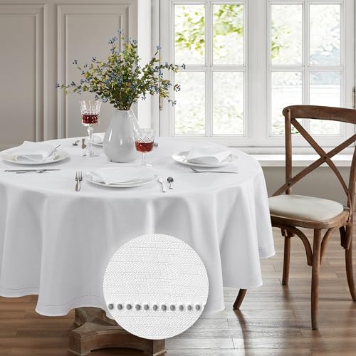 Elrene Home Fashions Alison Eyelet Border Design Border Wrinkle Resistant Fab - Brand New