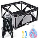 ANGELBLISS BABY PLAYPEN FOLDABLE PLAYPEN FOR BABIES AND TODDLERS - BLACK - Like New