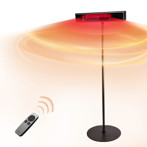 EAST OAK PATIO HEATER ELECTRIC 1500W STANDING OUTDOOR HEATERS SPH22001 - BLACK - Like New
