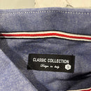 CLASSIC COLLECTION LONG SLEEVE COLLAR SHIRT - SIZE: MEN S - BLUE - Brand New