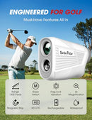 BirdiePulse Rangefinder Slope Magnet 1300 Yards Range Finder - White - Like New
