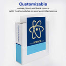 Avery 3 Ring Binder 3 Inch Slant Rings Durable View 6 Pack (17042) White - Brand New