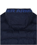Under Armour Boys' Pronto Colorblock Puffer Jacket, Youth L - Navy/Ether Blue - Brand New