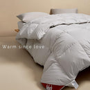 AIRLUCK LUXURY FEATHER DOWN COMFORTER FLUFFY DUVET QUEEN SIZE FROST GRAY - Like New