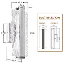 7Pandas LED Crystal Wall Sconce Modern Wall Lamp 12W B07S1CL9TQ - Silver - Brand New