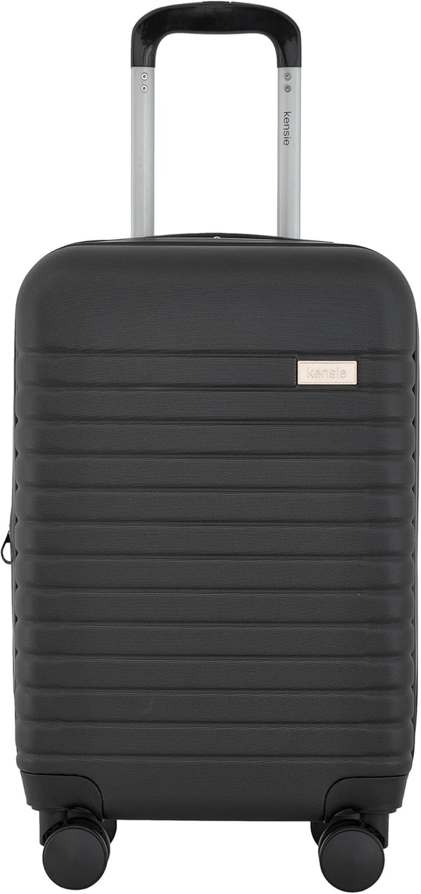 KENSIE 22" GRACEFUL HARDSIDE CARRY-ON LUGGAGE, EXPANDABLE - BLACK, ROSE GOLD - Like New