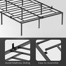 GarveeHome Metal Bed Frame 14" Simple Sturdy Heavy Duty Full Size - Black - Like New
