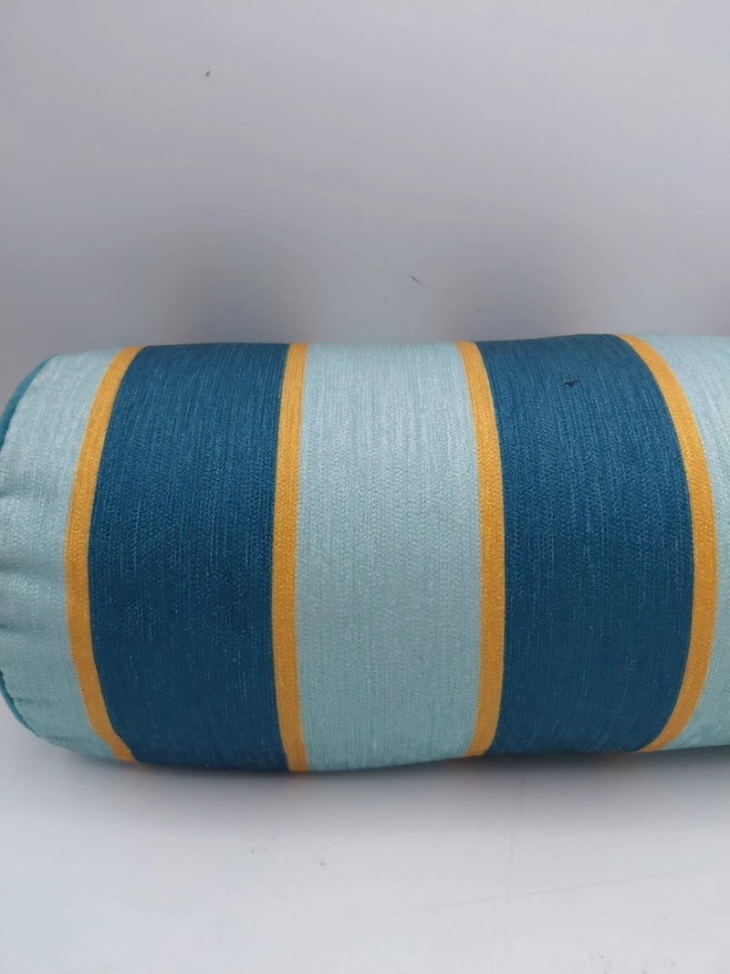 THRESHOLD STRIPED BOLSTER PILLOW GREEN BERRY STRIPE REMOVABLE COVER - Like New