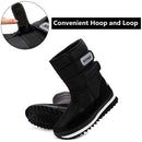 71238 DADAWEN MENS/WOMENS WATERPROOF WARM FUR LINED OUTDOOR BOOTS BLACK 5M/6W - Like New