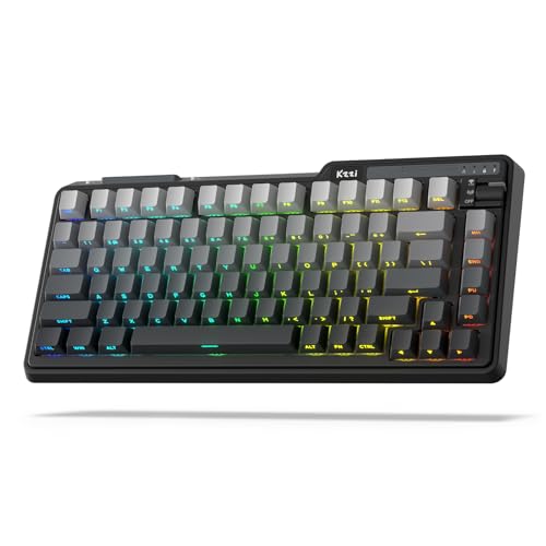 KZZI K75 LITE WIRELESS MECH KEYBOARD 75% RGB #3-MODE UNITE SWITCH - AURORA BLACK - Like New