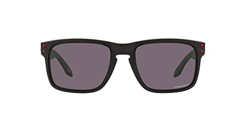 OAKLEY MEN'S OO9102 HOLBROOK SQUARE Sunglasses 57MM Matte Black Prizm Gray - Like New