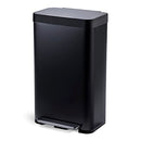 Home Zone Living 18.5 Gallon Large Capacity Kitchen Trash Can - Black - Brand New