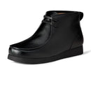 AMAZON ESSENTIALS MEN'S CHUKKA MOC TOE BOOTS SIZE MEN 10.5 BLACK FAUX LEATHER - Brand New
