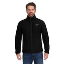 OMRB1533 REEBOK MEN'S MOCK NECK ZIP-UP GRID POLAR FLEECE JACKET BLACK L - Like New