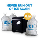 NEWAIR COUNTER TOP ICE MAKER MACHINE FOR HOME KITCHEN OFFICE BAR - BLACK Like New