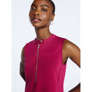 SCOOP WOMEN'S SCUBAKNIT MOTO DRESS - SIZE: WOMEN S (4-6) - MAGENTA BERRY - Brand New