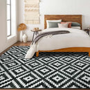 Lahome Black and White Rug Living Room Washable Large Bedroom Rug 8x10 - Like New