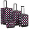 Rockland Escape 4-Piece Softside Luggage Set Telescoping Handles Dot Like New