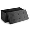 SORBUS Storage Ottoman Bench Collapsible/Folding Chest Cover Faux Suede Black - Brand New