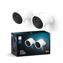 PHILIPS HUE SECURE WIRED CAMERA-2 PACK, 1080P RESOLUTION, 583765 - WHITE - Like New