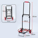 Folding Hand Truck Dolly Shopping Cart Dolly 2 Wheels 80lbs Capacity - Black - Brand New