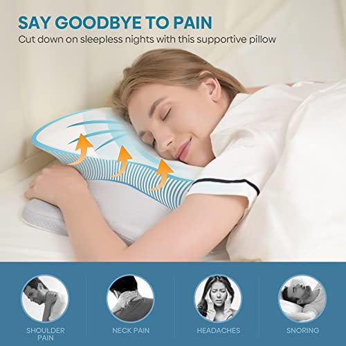 Cervical Pillow for Neck & Shoulder Pain Relief Sleeping Ergonomic Contour - Like New
