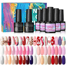 COSCELIA 20pcs Glitter Gel Nail Polish Set Fall Colors B09286B3TQ - NEW - Brand New