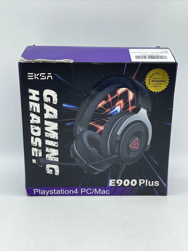 EKSA E900 PLUS GAMING HEADSET MIC 7.1 NOISE CANCELING - BLACK/SILVER - Brand New