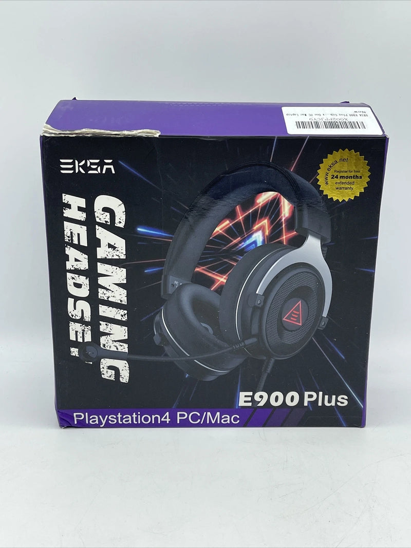 EKSA E900 PLUS GAMING HEADSET MIC 7.1 NOISE CANCELING - BLACK/SILVER - Brand New