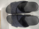 FITFLOP WOMEN'S GEO-WEBBING CROSS SLIDES - SIZE: WOMEN 8 - BLACK MIX - Like New