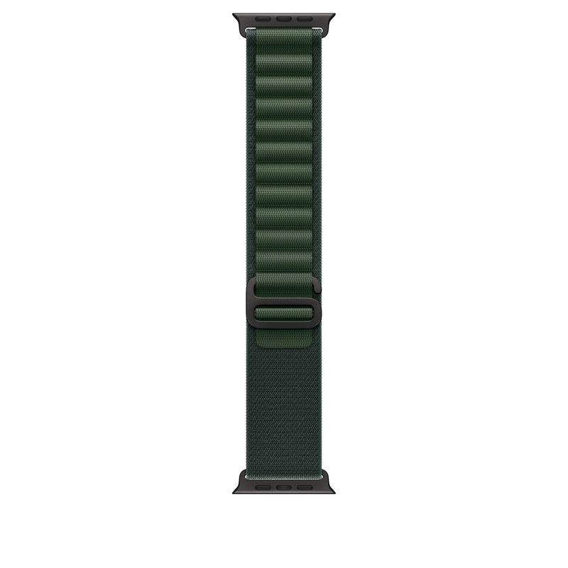 APPLE WATCH BAND - ALPINE LOOP (49MM) - DARK GREEN WITH BLACK TITANIUM - LARGE - Like New