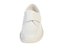 Boys Matte Dress Shoes w/ Hook and Loop Fastener Strap White 4Y - Brand New