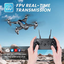 DEERC D10 Drone Camera 2K HD FPV Live Video 2 Batteries and Carrying Case Black - Like New