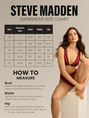 Steve Madden Women's Bandeau One Piece Swimsuit Removable Straps - Women XL - Brand New