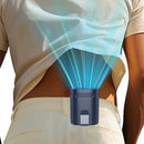 KJXIC PORTABLE WAIST FAN-PERSONAL BATTERY OPERATED CLIP ON FAN AZURE BLUE - Like New