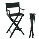 JXUFDHO Tall Directors Chair 30'' Makeup Chair Makeup Artist Black B09XDZM18N - Brand New