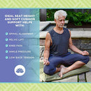 Bean Products Round Zafu & Zabuton Yoga Meditation Cushions- Hemp Blueberry - Brand New