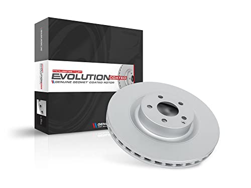 POWER STOP JBR1332EVC REAR EVOLUTION GEOMET COATED BRAKE ROTOR - SILVER ALUMINUM - Brand New